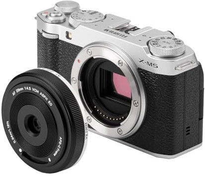 VILTROX 28mm F4.5 Fujifilm X-Mount Pancake Objektiv, Ultrakompaktes Prime Weitwinkel mit Autofokus, Vollformat-kompatibel für X-T5 X-H2 X-T50 X-M5 X-T30 II X-Pro3 X-S20 X-E4