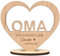 Spruchreif | Holzaufsteller Herz Oma - Ich hab dich lieb. Danke für alles | Holzherz mit Gravur & Holzfuß | Geschenk für Oma | Oma Geschenkidee | Liebevolles Dankeschön | 20 x 15 cm