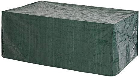Strapazierfähige Gartenmöbelabdeckung, wetterfest, ideal für Bierzeltgarnituren und Kneipenmöbel, reiß- und UV-beständig, grüne PE-Plane, 180 x 82 x 135 cm