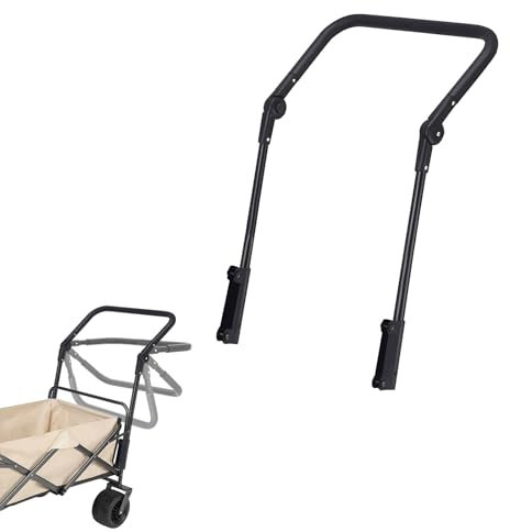 Klappbarer Wagen Schiebegriff für 8 flaches Klappmodell, Trolley Griff Befestigung, 4 Geschwindigkeit Winkelverstellung, Abnehmbar, Strand und Transport Trolley Griff