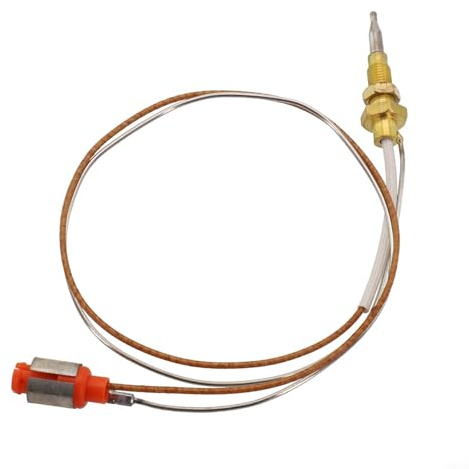 Bruciatore a gas a termocoppia con testa in rame compatibile con parti di ricambio per stufa incorporate (ago corto 40 cm)