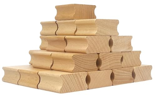 Rebanky 30 Blanko Holzstempel Rohlinge, 40 x 40 x 20 mm, zum Gravieren | Quadratische Stempelblöcke Holz und Halter zum Gravieren, Beschriften und für DIY-Bastelarbeiten
