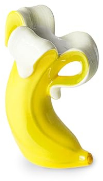 Banana Romance Vase Small – gelbe Bananen-Vase aus Dolomit, ca. 14 cm, Design-Deko & Geschenkidee