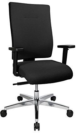 Topstar Profistar 15 Bürostuhl, Schreibtischstuhl, inkl. Armlehnen H1, Stoff, 56 x 67 x 109 cm, schwarz | Made in Germany | Ergonomisch | Drehstuhl, Schreibtischstuhl | höhenverstellbar | Geprüfte Sicherheit nach GS-Intertek