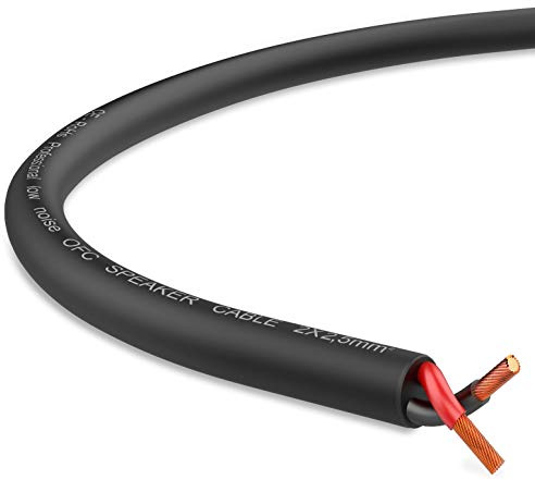 Audibax Silver BSA100 25 Black Bobina Cable Altavoz 100 Metros 2 X 2.5mm