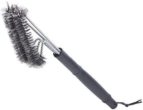 PEARL Grill Reinigungsbürste: 3-Fach-Reinigungs-Bürste aus Edelstahl für Grill, Küche u.v.m. (BBQ-Bürsten, Reinigungfbürste, Zubehör)