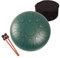 LOMUTY Stahlzungentrommel, 12 Zoll 30 cm Steel Tongue Drum, C-Dur 11 Noten, Handtrommel HandPan Drum mit Drumsticks,Musikbuch,Tragetasche und Fingerpicks(Grün)