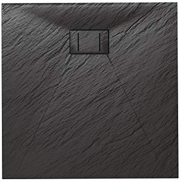 Piatto Doccia 80x80x2,6 CM Quadrato Antracite Effetto Pietra MOD. Blend
