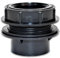 eco-filtration - 43mm Threaded Tank Connector | PVC Bulkhead Fitting for 1.5 / 40mm Black Solvent Weld, Domestic Waste, Ponds, Gardens, Water Features, Drainage