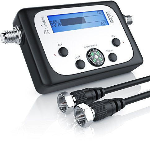 CSL - Digital Satfinder Satelliten Finder - LCD-Display - HD TV-fähig - mit integriertem Kompass und Tonausgabe - hochwertiges Messgerät zur optimalen Positionierung von Satelliten-Antennen