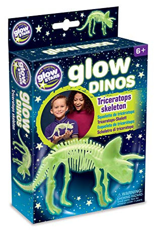 The Original Glowstars Company Nachtleuchtendes Dinos Skelett Modell Triceratops