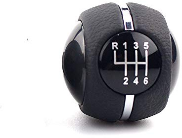 Für Mini Cooper F55 F56 F54 F60 Manuelles Schaltgetriebe Schaltknauf Abdeckung Gamasche Lederstiefel (White-6 Speed)
