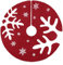 MACTING Base per albero di Natale, 76,2 cm, in iuta con fiocchi di neve bianchi, copertura base per la decorazione natalizia