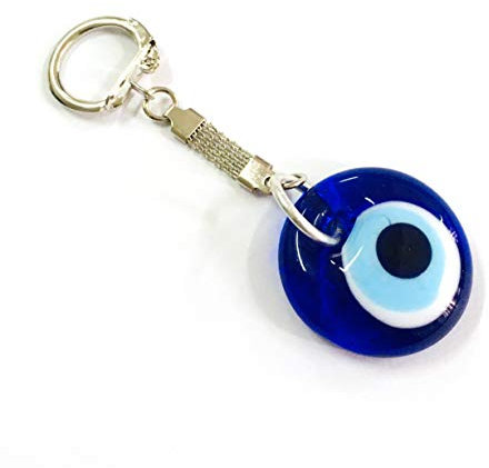 Schlüsselanhänger Nazar Boncuk Anahtarlık mit Glasperlen Handgemacht Böser Blick Glücksbringer Talisman Türkisches Blaues Auge, Evil Eyes (Model - 20)