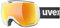 Uvex downhill 2100 CV - Skibrille für Damen und Herren - konstraststeigernd - verzerrungs- & beschlagfrei - white matt/orange-green - one size