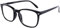 DOOViC Blue Light Blocking Reading Glasses Black/Square Lens Large Frame Computer Readers Glasses for Men/Women +2.0