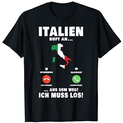 Italien ruft an Urlaub Italienische Flagge Bibione Venedig T-Shirt