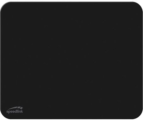 Speedlink HI-GENIC Mousepad – Mauspad klein 23 x 19 cm, weiche Textiloberfläche mit antimikrobieller Beschichtung, Rutschfeste Unterseite, schwarz