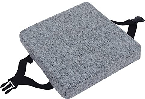 GGoty Dickes Sitzkissen, 5/8 cm, quadratisch, Esszimmerstuhl, Hocker, Sitzkissen, rutschfest, für Zuhause, Schule, Stuhl, Hocker (30 x 30 x 8 cm, Grau)