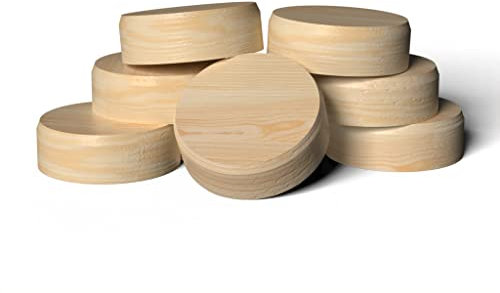 Heimatspäne Querholzplättchen Fichte [50 Stück - Ø30mm] - Konusplättchen aus natürlichen Fichtenholz unbehandelt, Querholzdübel zum Ausbessern von Astlöchern