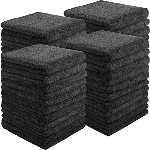 36 Packungen bleichfeste Handtücher Mikrofaser saugfähige Salonhandtücher Bleichfeste Salonhandtücher für Fitnessstudio, Bad, Spa, Rasieren, Shampoo, Haartrocknung zu Hause, 40,6 x 71,1 cm (schwarz)