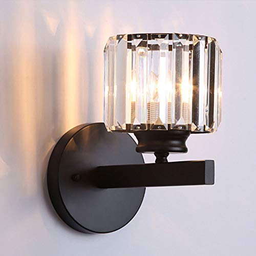 Mengjay Kristallwandleuchte Moderne Kristallleuchten Dekorative Wandbeleuchtung Nachttischlampe k9 Kristalllicht Wandleuchte Home Lighting Glaslampenschirm für Wohnzimmer Korridor Lampe E27
