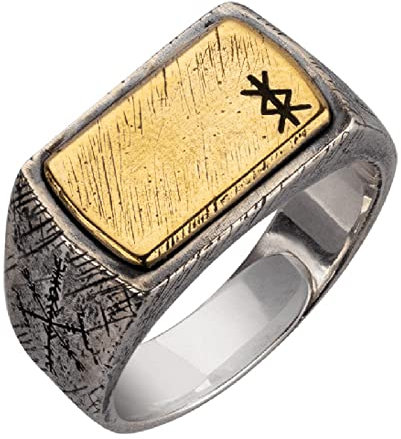 Wikinger 925 Sterling Silber Binden Runen Schutz Ring für Herren Damen Verstellbar