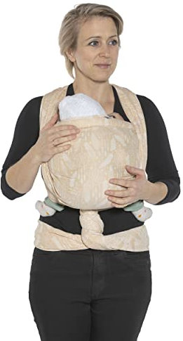 SCHMUSEWOLKE Tragetuch Baby Sommer Musselin - BIO-Baumwolle 70 x 485 cm Babysize-Toddlersize Neugeborene und Kleinkinder 0-24 Monate 3-16 kg Bauch- und Rückentragetuch - Design Dreamcatcher