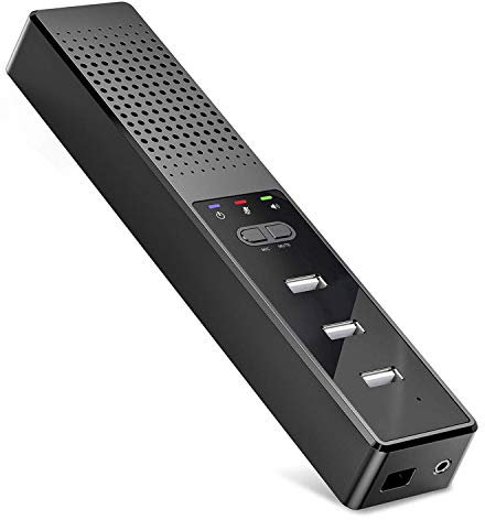 Jojomino Altavoces de computadora 3 en 1 micrófono y altavoz de conferencia USB, micrófono de PC para videoconferencias