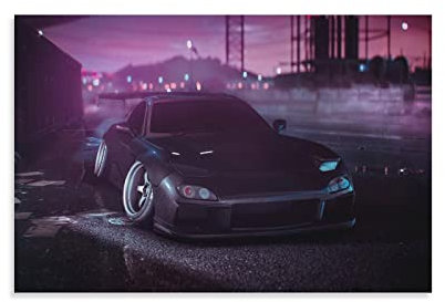 JDM Auto-Poster für Mazda Mx5 Miata Rennauto Sportauto Poster Dekorative Malerei Leinwand Wandposter und Kunstbild Druck Moderne Familie Schlafzimmer Dekor Poster 40 x 60 cm