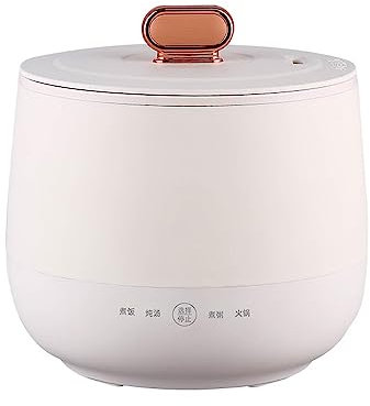 ZHANGMIN Cuociriso Piccolo, Mini Cuociriso Elettrico da 1,8 Litri con Pentola Antiaderente for 1-2 Persone, 4 Funzioni Multicooker for Preparare Riso, Zuppe, Porridge, Torte (Color : Wei�)
