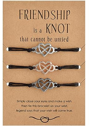 Candyfancy BFF Armbänder für 2 Freundschaft Armbänder Freundschaftsarmband Unendliche Herz Armband Set Geschenk für Beste Freundin Mädchen Damen