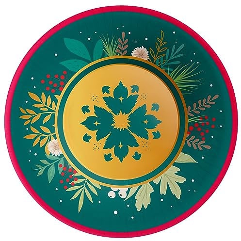 Horeca Collection 6 Unidades - Bol Desechables Cartón de 350 cc con Temática Tradicional. Bols Cartón Biodegradables Navidad, 100% Reciclables. Perfectos para Celebraciones y Eventos.