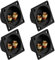 Wisebom 4PCS 2.2 Zoll Quadratische 2-Wege Lautsprecher Box Terminal Cup mit Bananen Stecker Schraube Typ Bindung Post Subwoofer Box Lautsprecher Klemmen Platten für DIY Home Auto Stereo Lautsprecher