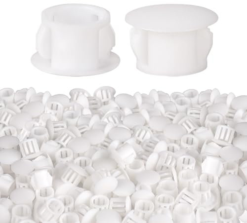 100 Pcs Plastic Hole Plugs 1/2(13mm) Screw Caps Cover White Plastic Hole Plugs for Cabinet Cupboard Shelf Furniture