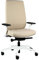 Dauphin Indeed ergonomischer Bürostuhl Drehstuhl beige, belastbar bis 150kg für Home Office und Büro, hohe Rückenlehne, 4F-Armlehne, Lordosenstütze
