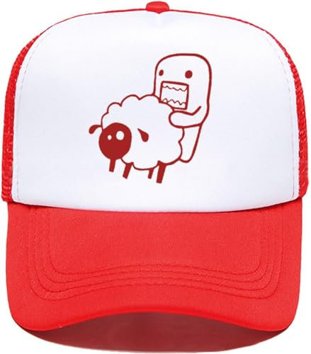 BDJYHACP Baseballkappe Snapback Sonnenhut 2020 Domo Kun Herren und Damen-Baseballmütze mit Schaf-Aufdruck verstellbares Netz-Visier Beanie Unisex Geburtstagsgeschenk für Männer und Frauen