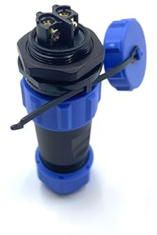 Anschlussstecker Luftfahrtstecker SP21 2 Polig, 2 Pin Lötfreier Aviation-Stecker IP68 Wasserdichter und Staubdichter Luftfahrtstecker für Außenlampen Verwendet 500V 30A (12AWG Kabel Schraub-Crimp)