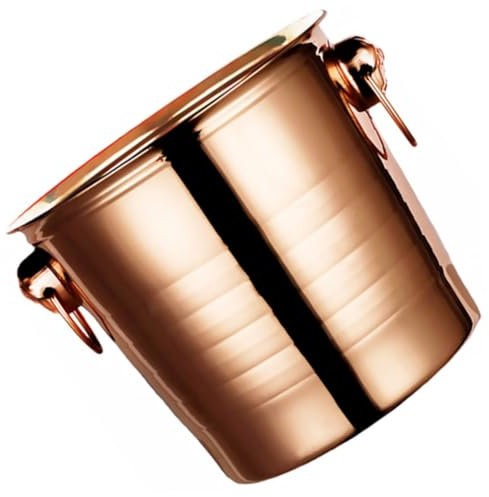 IMIKEYA Secchiello per Ghiaccio in Acciaio Resistente e Stretto Contenitore per Cubetti di Ghiaccio Adatto per Birra Acqua e Cocktail