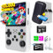 SVP Formats R36S Consola retro portátil 128 GB con +25.000 Juegos +26 Emuladores PS1, PSP, N64, NDS, SuperN, GameB, GBA - Linux IPS 3.5 Consola de videojuegos portátil (Blanco, 128 GB (25K juegos))