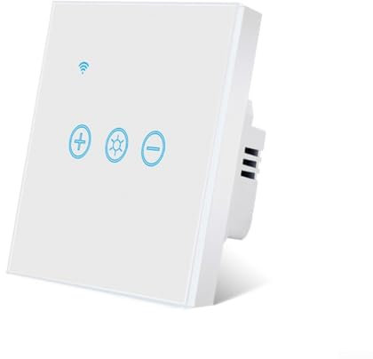 Entgoinggo AC 100 240V Smart Wifi Dimmer Switch Wireless Touch Control Dimmer Switch Smart Dimmer Switch 86 * 86 * 35mm Dimmer Switch(White)