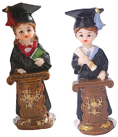 IMIKEYA 2st Doktor-Statue Abschluss Ihr Mini Lustiger Gnom Steht Puppenständer Cool Schreibwaren Valentinszwerge Telefonständer Niedlich Teenager Mädchen Trendige Sachen Japanisch Ähm Harz