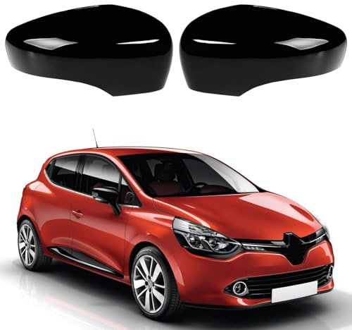 TTCR-II 2 PCS Coque de Rétroviseur Compatibles avec Clio Mk4 Boîtier de Rétroviseur 2012-2016 pour Captur Première Génération J87 2013-2019/ Zoe 2012-2024 Couverture Miroir (Noir)
