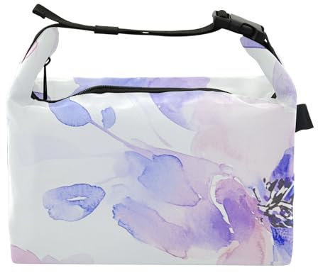 ZRWLUCKY Romduol Beauty Flowers Purple Girls - Scatola termica isolata, da donna, per ufficio