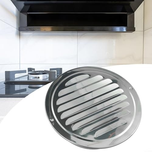 Cubierta redonda de ventilación de acero inoxidable, protección contra insectos rejillas de malla Ine, para entornos residenciales, comerciales e industriales (120 mm)