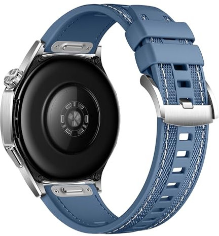 XMUXI Cinturino da 22 mm per Huawei Watch 46 mm GT5/GT4/GT3 One-Click in nylon per GT3 Pro/GT2 Pro/GT 2e 46 mm/Ultimate/Watch 4/3, morbido cinturino traspirante (blu topazio)