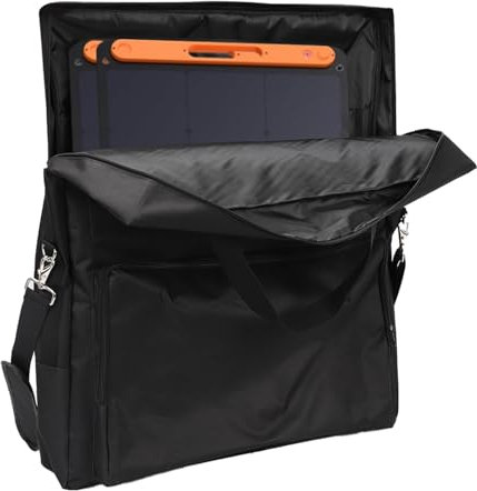 Les-Theresa Portable Solar Panel Bag, Solar Panel Carrier Waterproof 600D Oxford Solar Panels Carrying Bag, Travel Carrying Case Compatible with Jackery Solar Saga 100W 200W for 2 Battery Panels