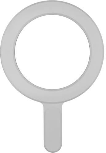 Celly, Magnetring, selbstklebend, ultradünn, mit Adapter, kompatibel mit MagSafe Zubehör für Smartphone und kabelloses Ladegerät, Weiß