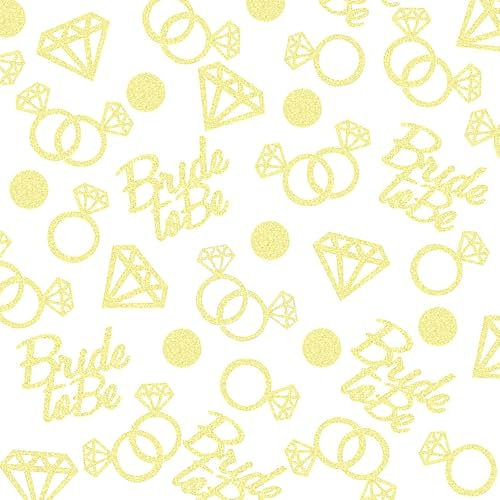 Ovanda Glitzer Konfetti Bride To Be Deko, 100 Stück Bride To Be Deko Accessoires Gold, Junggesellenabschied Frauen Deko, Jga Accessoires Frauen, Braut Party Deko, Jga Tischdeko Frau