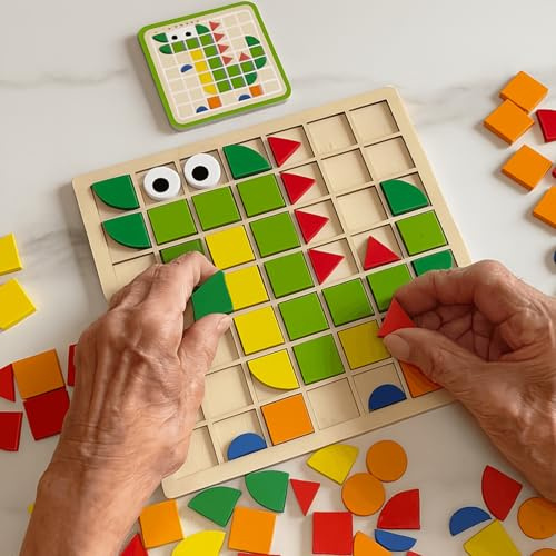 Demenz Aktivitäten für Senioren, Holzpuzzles für Erwachsene, Gedächtnisspiele für Senioren mit Demenz, Alzheimer Produkte für ältere Menschen, Kognitive Therapie Puzzle, Gehirn Berufsgeschenk